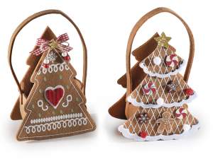 Wholesale Gingerbread Tree Cloth Handbag