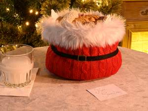 panier de Père Noël en fourrure écologique en gros