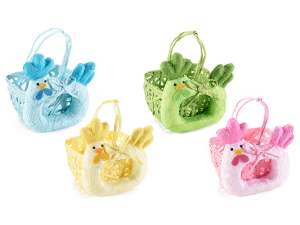 Panier de poule colorée en gros