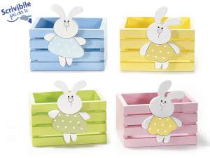 Panier lapin en bois