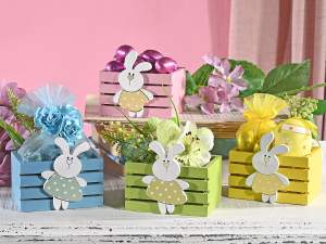 Panier lapin en bois