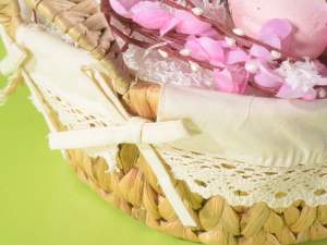 panier en bois recouvert de tissu en gros