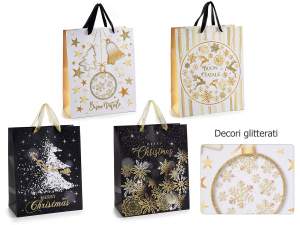 Christmas bag wholesalers paper xmas decorations