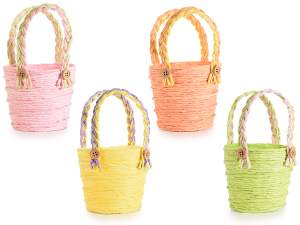 wholesaler colored baskets handle