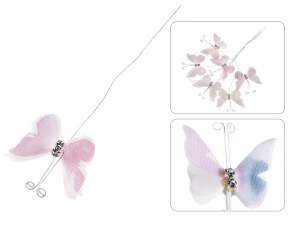 vente en gros papillon en tissu pailleté moulable