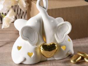 Elefantes de porcelana decoraciones para el hogar