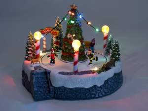 Vente en gros de patinoire de paysage de Noël