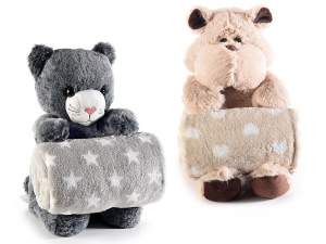 Scaldotto peluche all'ingrosso con coperta
