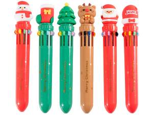 grossista cartoleria penne natale multicolore