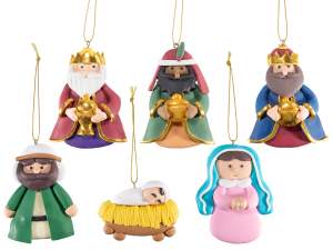 ingrosso presepe da appendere albero natale