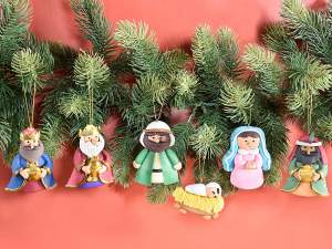 ingrosso presepe da appendere albero natale