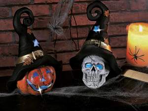 Grossista personaggio Halloween resina luce LED