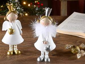 Anges De Noël Or Argent En Gros De