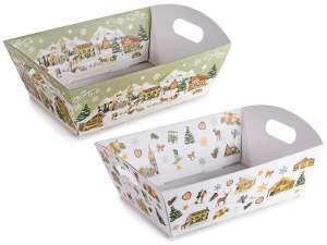 panier de Noël en gros petit plateau