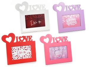 Wholesalers photo frame Love colored wood