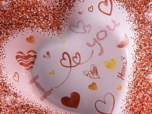 Grossisti piatti cuore vetro