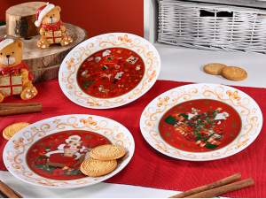 ingrosso piatti di Natale decorati
