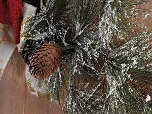 snowy pine cone sprig wholesaler