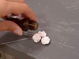 Pink flowers wedding favor
