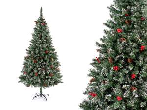 ingrosso pino natale albero bacche rosse pigne