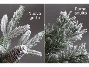 Venta al por mayor de pinos navideños con nieve