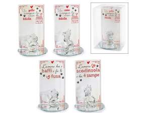 Decoraciones cristal para perros y gatos