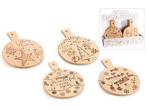 Planche à découper de Noël en bois sculpté en gros