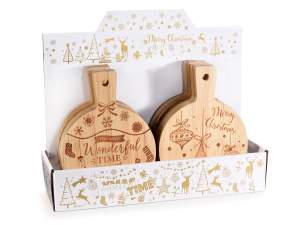 Planche à découper de Noël en bois sculpté en gros