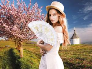 wholesale white gold fan wedding favor