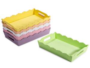 plateaux en bois colorés en gros