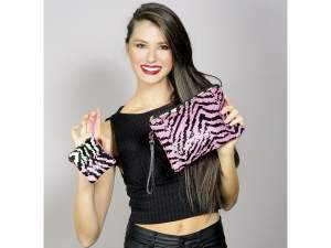 Grossista astuccio pochette animalier paillettes
