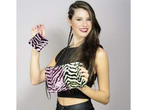 Grossista astuccio pochette animalier paillettes