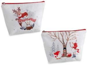Grossista pochette stoffa stampa Natale