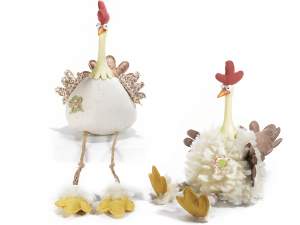 Ingrosso Pasqua pollo decorativo stoffa