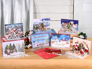 wholesale 3D pop up Christmas card envelope