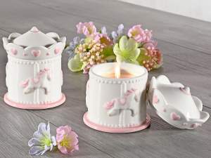 wholesale carousel candle favor girl