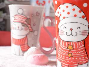 Porcelain cat mugs wholesaler