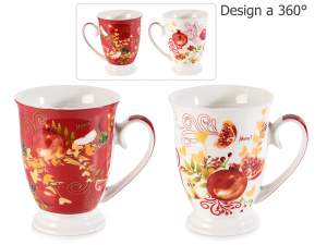 wholesale pomegranate christmas decoration mug