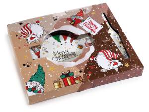 Christmas gnomes scoop plate wholesaler