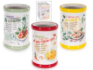 ingrosso porta utensili barattolo cucina ricette