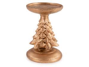 Grossista portacandela dorata Natale