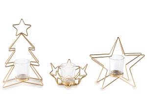 ingrosso porta tealight candele albero natale stel