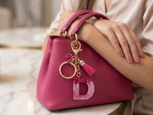 ingrosso porta chiavi charm lettera D