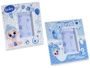 Grossista cornice blu nascita bimbo