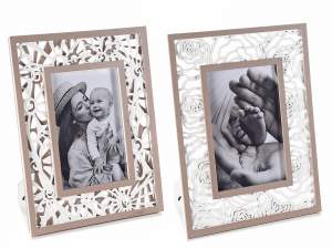 Ingrosso porta foto legno decori floreali