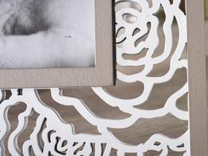 Ingrosso porta foto legno decori floreali