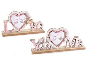 Grossista porta foto Love legno