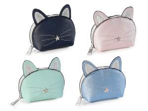 Ingrosso porta monete similpelle gatto