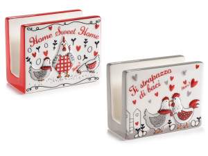 ingrosso portatovaglioli ceramica home sweet home
