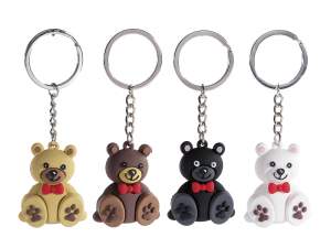 Porte-clés ours en peluche en gros avec carte et p